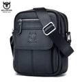Bullcaptain bolsa de ombro masculina casual, bolsa mensageiro de negócios de alta qualidade, bolsa de couro de vaca masculina, mini bolso de grande capacidade