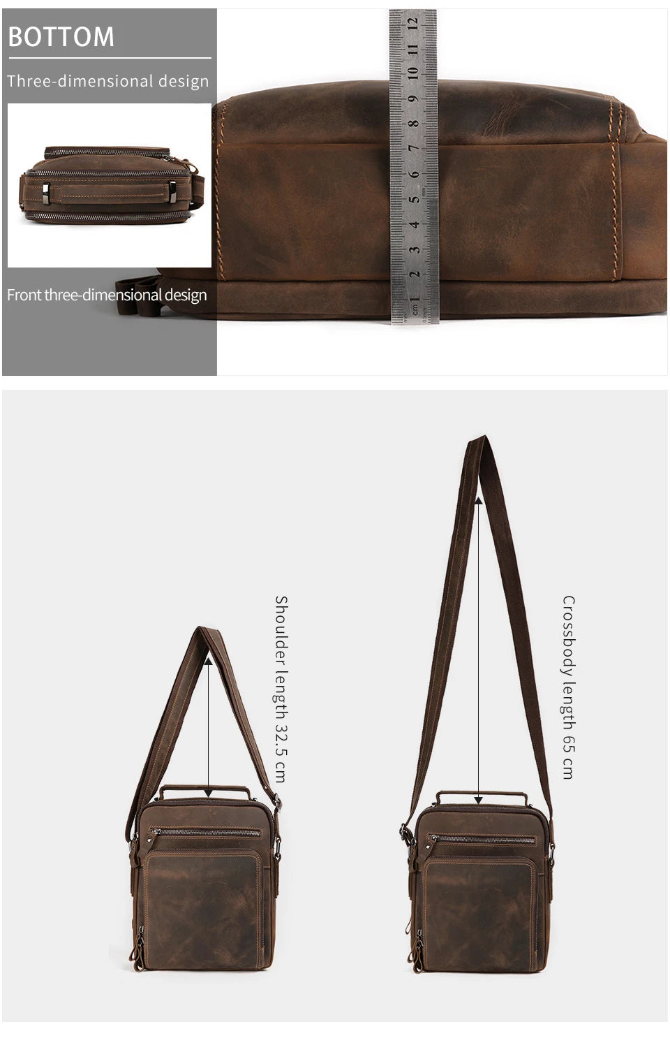 Joyir novo couro genuíno dos homens do vintage bolsas pequena aleta bolsa de ombro casual escritório mensageiro sacos moda crossbody saco