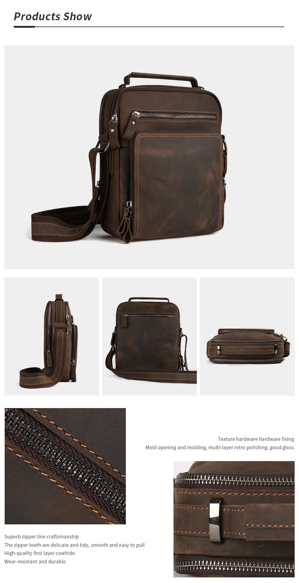 Joyir novo couro genuíno dos homens do vintage bolsas pequena aleta bolsa de ombro casual escritório mensageiro sacos moda crossbody saco