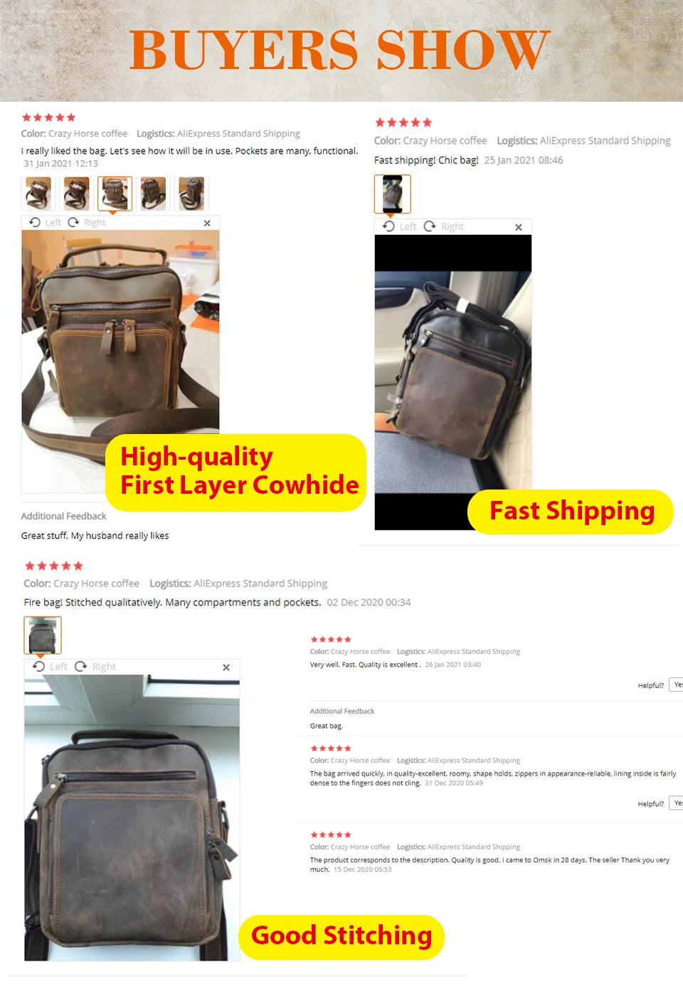 Joyir novo couro genuíno dos homens do vintage bolsas pequena aleta bolsa de ombro casual escritório mensageiro sacos moda crossbody saco