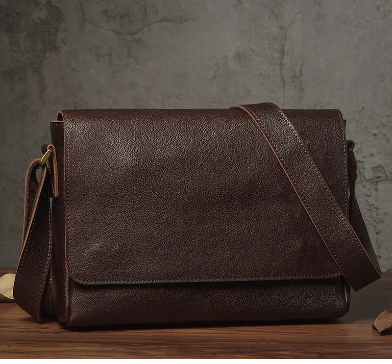 NUKA Couro Genuíno Bolsa de Ombro Retro Original Couro Horizontal Crossbody Deluxe Flap Messenger Bags Para 11 Polegada Ipad