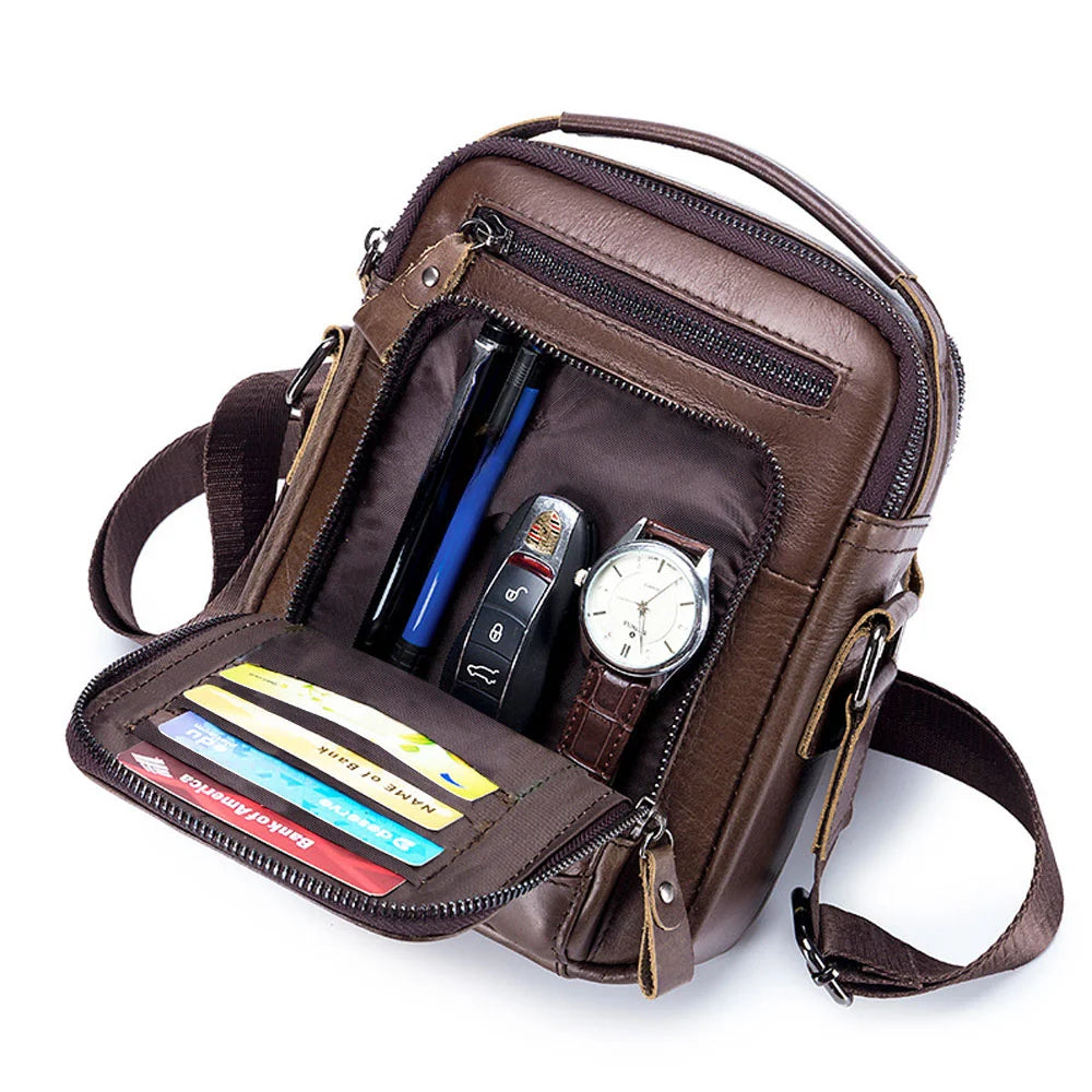 Marca 100% couro genuíno dos homens sacos de ombro saco do mensageiro para homens crossbody sacos novo pequeno homem designer bolsa bolso masculino