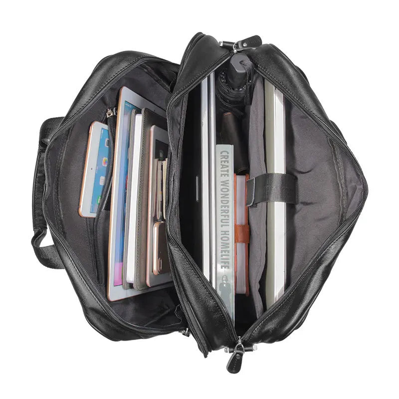 Pasta de couro genuíno de alta qualidade para homens, bolsa de negócios, couro crazy horse, grande, 17 polegadas, bolsa para laptop, porta-pasta masculina, estojo de escritório