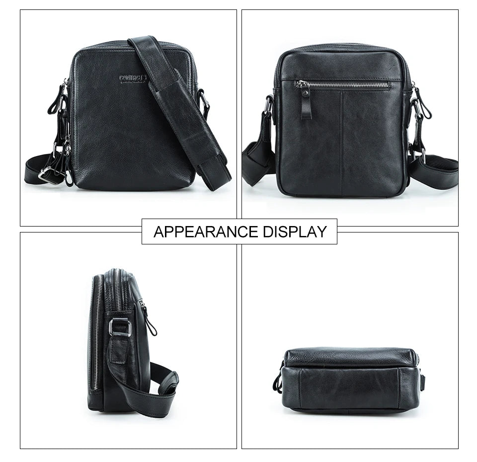 Contact's bolsa mensageiro masculina de couro genuíno, bolsa de ombro vintage para ipad mini de 7.9 polegadas, bolsa crossbody masculina de alta qualidade