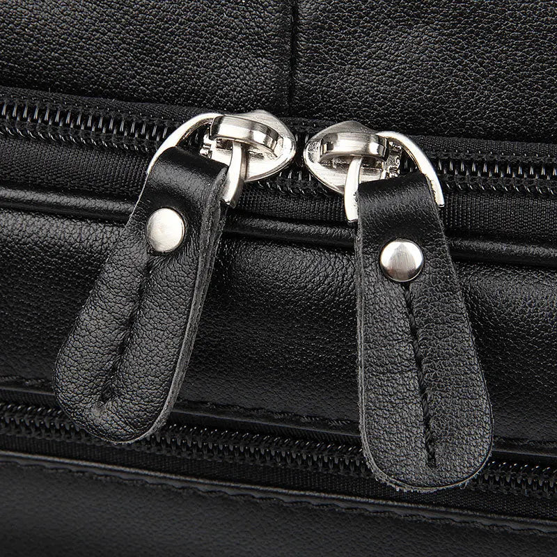 Pasta de couro genuíno de alta qualidade para homens, bolsa de negócios, couro crazy horse, grande, 17 polegadas, bolsa para laptop, porta-pasta masculina, estojo de escritório