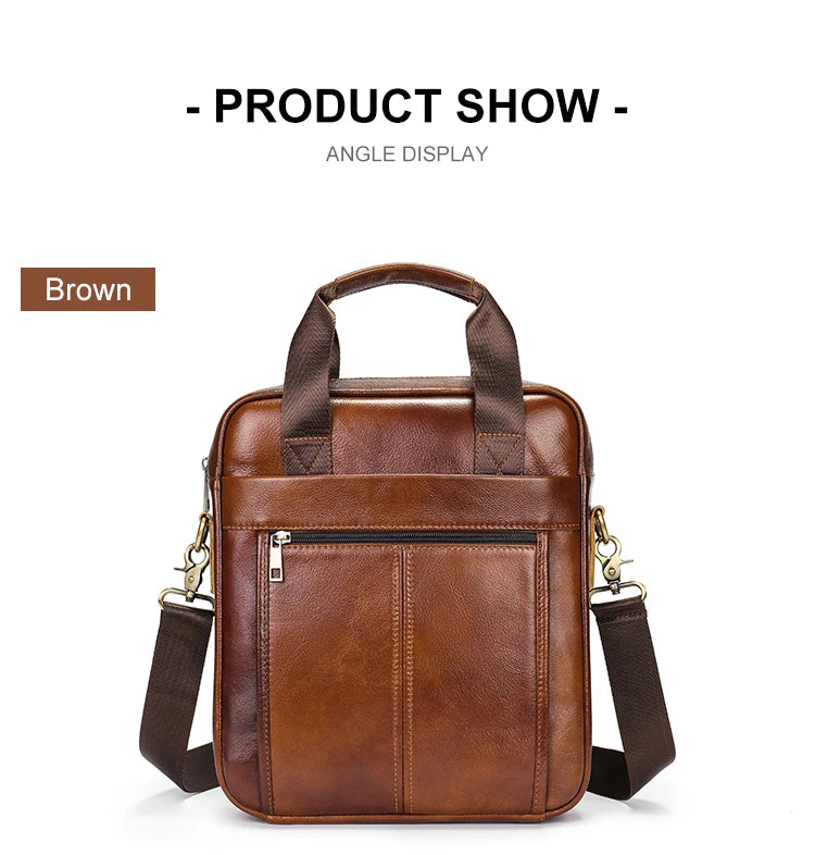 Westal Couro Genuíno Crossbody Messenger Bag, Sacos de Ombro dos homens, 13.3 "Laptop Pasta, Homem Bolsas, 8577