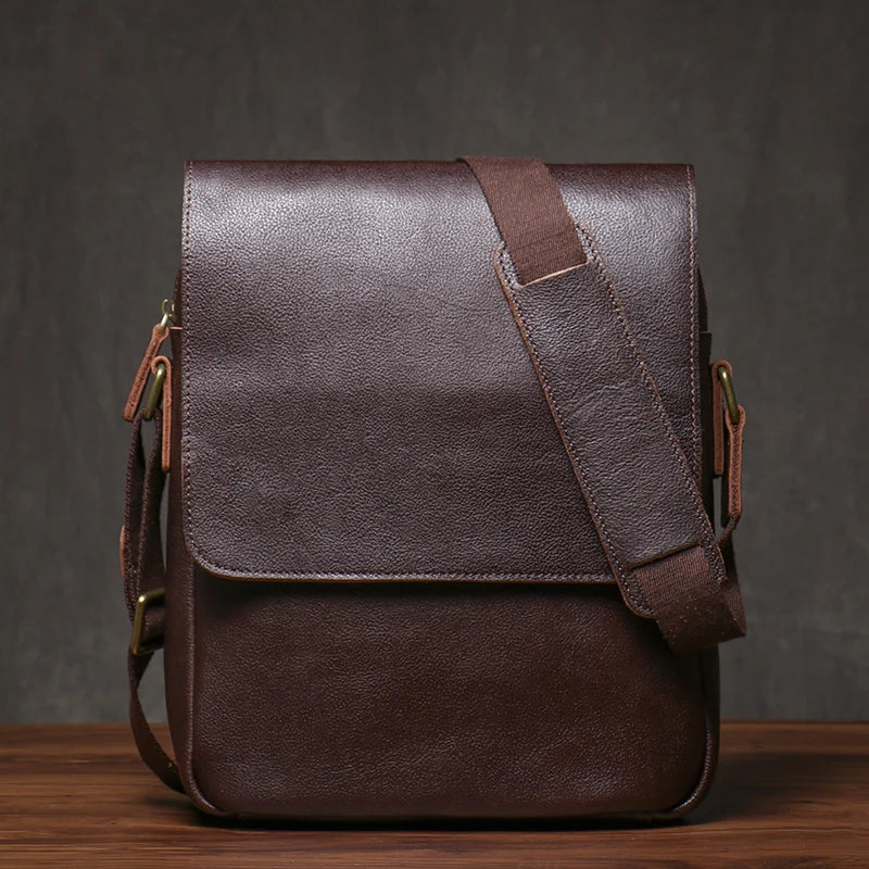 Guro bolsa de ombro de couro genuíno dos homens do vintage clássico aleta sacos do mensageiro maior qualidade luxo crossbody para 12 Polegada ipad