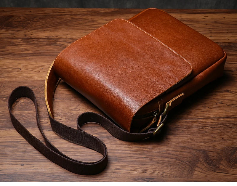 Guro bolsa de ombro de couro genuíno dos homens do vintage clássico aleta sacos do mensageiro maior qualidade luxo crossbody para 12 Polegada ipad