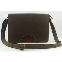 Bolsa de ombro masculina de lona militar vintage + couro genuíno, bolsa crossbody, bolsa mensageiro de lona para lazer