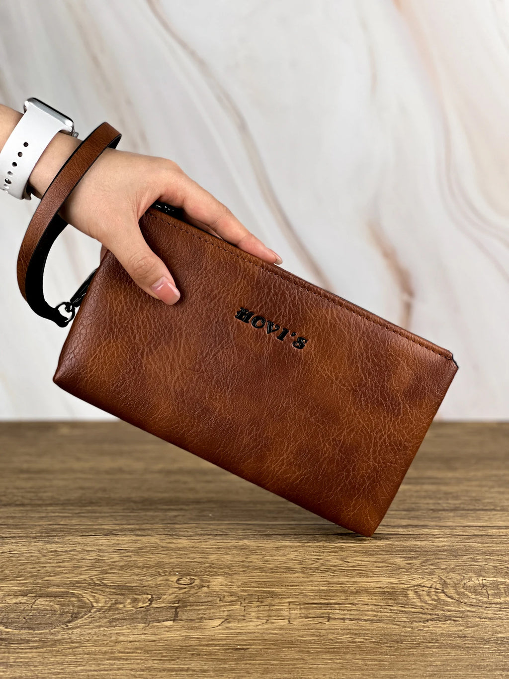 Moda simples retro masculino bolsa de embreagem carteira negócios grande capacidade saco de embreagem duplo compartimento zíper longo carteira saco de embreagem