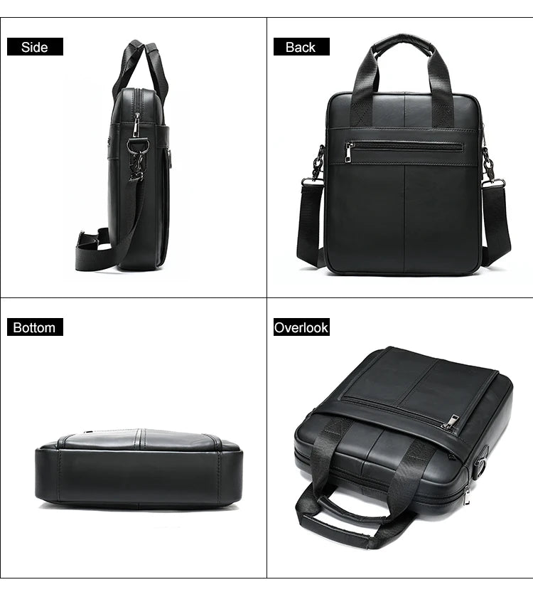 Westal Couro Genuíno Crossbody Messenger Bag, Sacos de Ombro dos homens, 13.3 "Laptop Pasta, Homem Bolsas, 8577