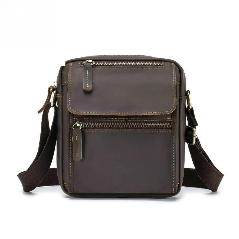 Bolsa transversal de couro legítimo, padrão Executivo!