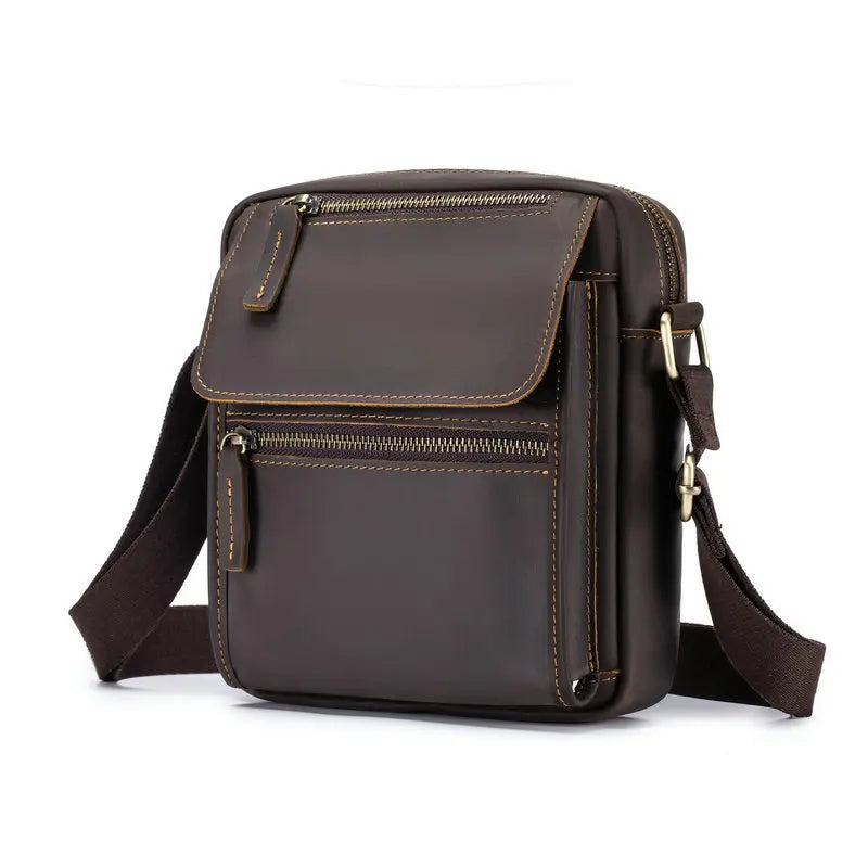 Bolsa transversal de couro legítimo, padrão Executivo!