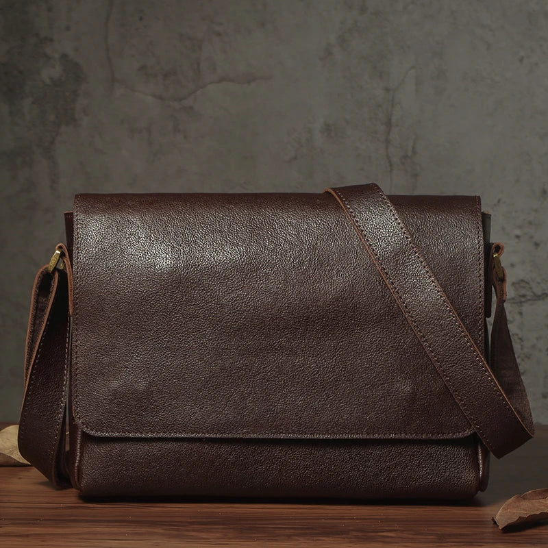 NUKA Couro Genuíno Bolsa de Ombro Retro Original Couro Horizontal Crossbody Deluxe Flap Messenger Bags Para 11 Polegada Ipad