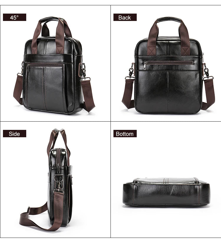 Westal Couro Genuíno Crossbody Messenger Bag, Sacos de Ombro dos homens, 13.3 "Laptop Pasta, Homem Bolsas, 8577