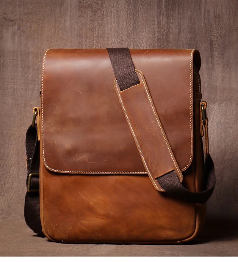 Guro bolsa de ombro de couro genuíno dos homens do vintage clássico aleta sacos do mensageiro maior qualidade luxo crossbody para 12 Polegada ipad