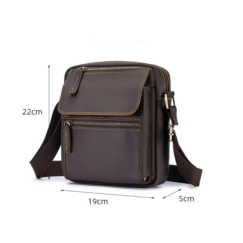 Bolsa transversal de couro legítimo, padrão Executivo!