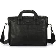 Maleta de couro genuíno para homens, vintage, cavalo louco, trabalho, negócios, ombro, bolsa de mensageiro, bolsa masculina, M088, 15 "bolsa para laptop