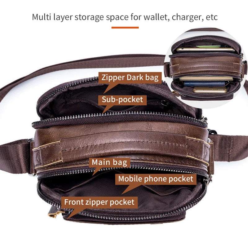 Marca 100% couro genuíno dos homens sacos de ombro saco do mensageiro para homens crossbody sacos novo pequeno homem designer bolsa bolso masculino