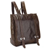 Vintage cavalo louco mochila de couro genuíno dos homens bagpack escalada mochila masculino grande caminhadas mochila m814