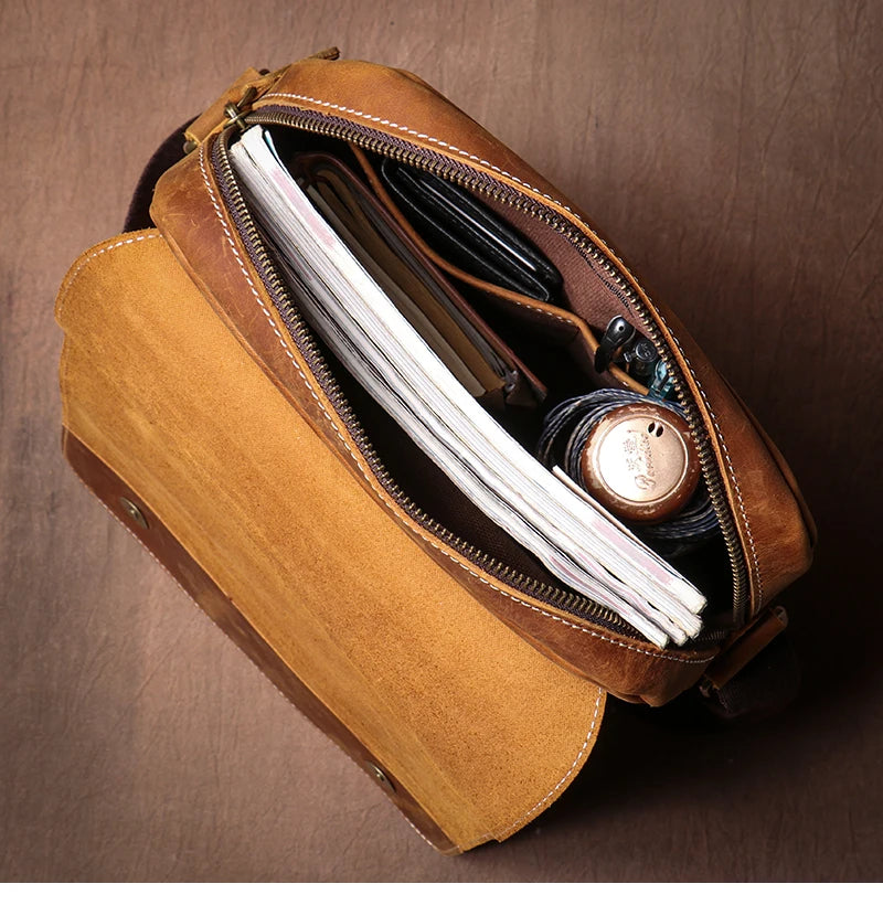 Guro bolsa de ombro de couro genuíno dos homens do vintage clássico aleta sacos do mensageiro maior qualidade luxo crossbody para 12 Polegada ipad