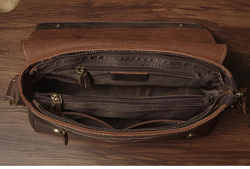 NUKA Couro Genuíno Bolsa de Ombro Retro Original Couro Horizontal Crossbody Deluxe Flap Messenger Bags Para 11 Polegada Ipad