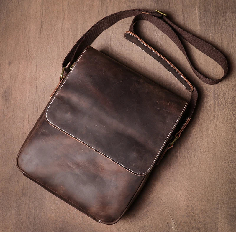 Guro bolsa de ombro de couro genuíno dos homens do vintage clássico aleta sacos do mensageiro maior qualidade luxo crossbody para 12 Polegada ipad