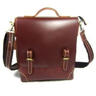 Maleta de couro genuíno para homens, vintage, cavalo louco, trabalho, negócios, ombro, bolsa de mensageiro, bolsa masculina, M088, 15 "bolsa para laptop