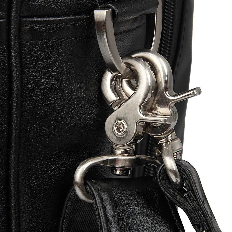 Pasta de couro genuíno de alta qualidade para homens, bolsa de negócios, couro crazy horse, grande, 17 polegadas, bolsa para laptop, porta-pasta masculina, estojo de escritório