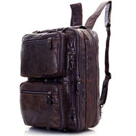 Vintage cavalo louco mochila de couro genuíno dos homens bagpack escalada mochila masculino grande caminhadas mochila m814