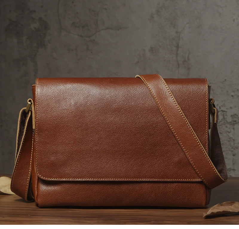 NUKA Couro Genuíno Bolsa de Ombro Retro Original Couro Horizontal Crossbody Deluxe Flap Messenger Bags Para 11 Polegada Ipad