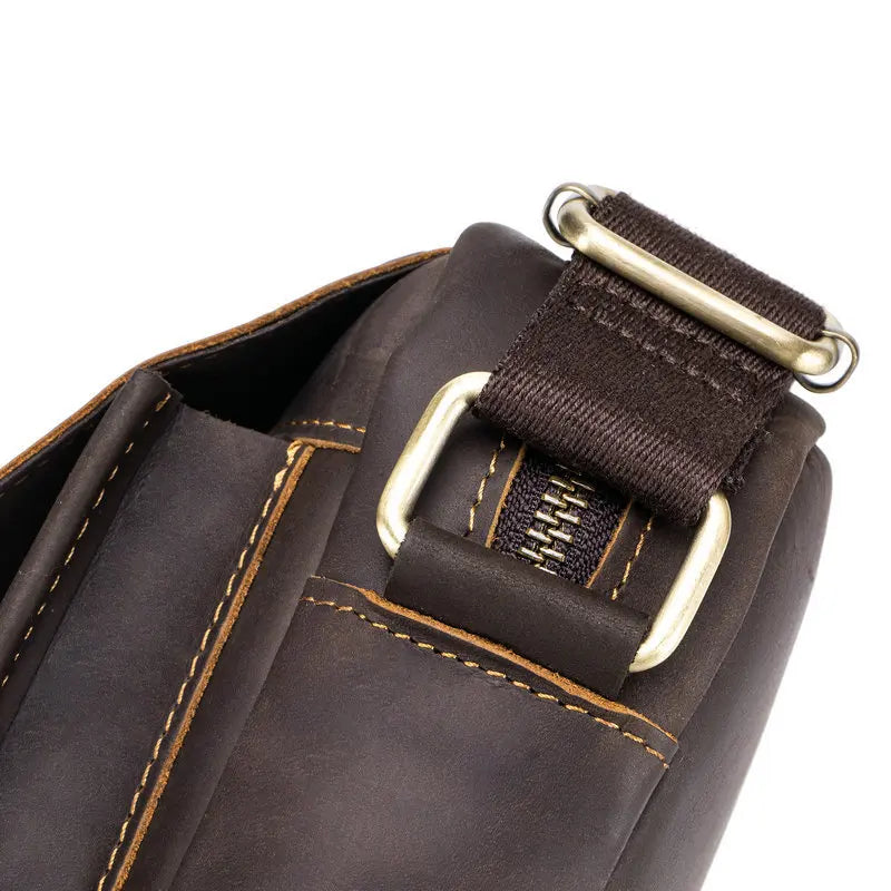Bolsa transversal de couro legítimo, padrão Executivo!