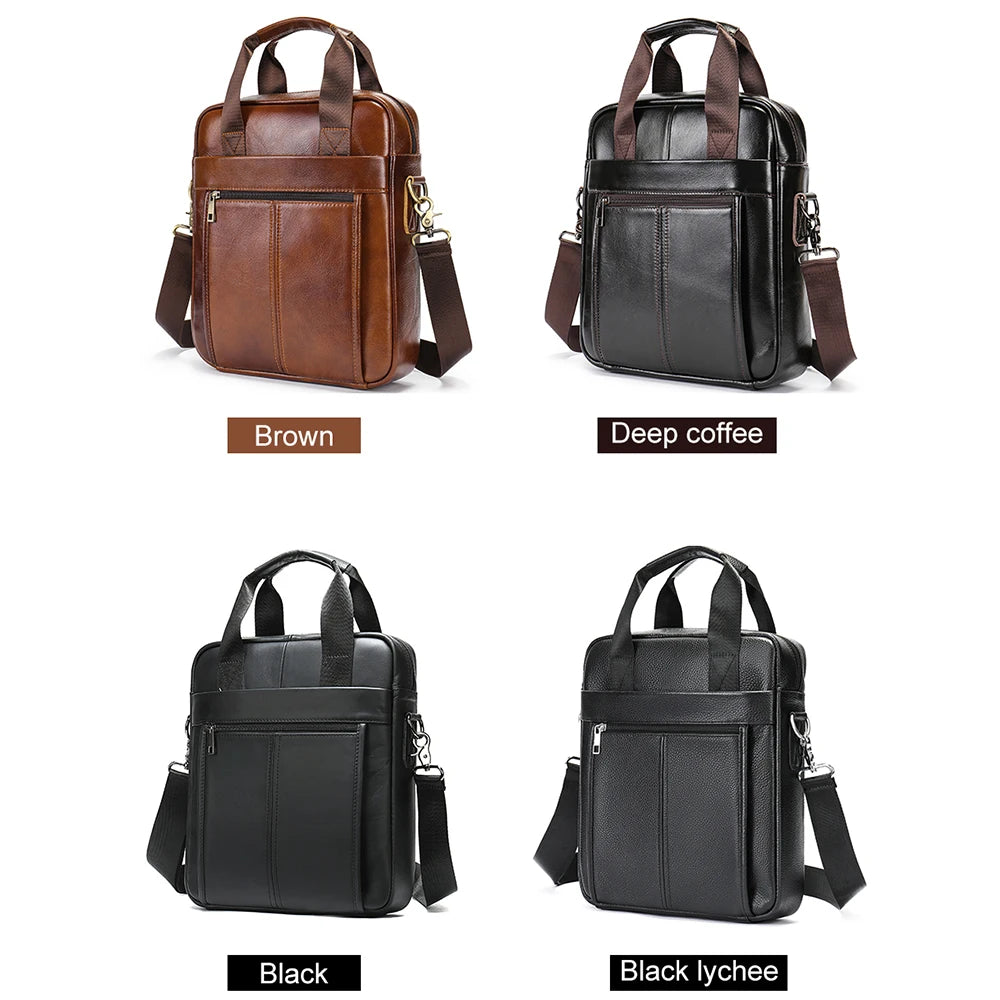 Westal Couro Genuíno Crossbody Messenger Bag, Sacos de Ombro dos homens, 13.3 "Laptop Pasta, Homem Bolsas, 8577