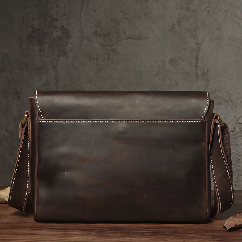 NUKA Couro Genuíno Bolsa de Ombro Retro Original Couro Horizontal Crossbody Deluxe Flap Messenger Bags Para 11 Polegada Ipad