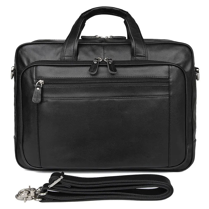 Pasta de couro genuíno de alta qualidade para homens, bolsa de negócios, couro crazy horse, grande, 17 polegadas, bolsa para laptop, porta-pasta masculina, estojo de escritório