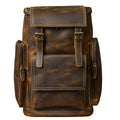 Vintage cavalo louco mochila de couro genuíno dos homens bagpack escalada mochila masculino grande caminhadas mochila m814