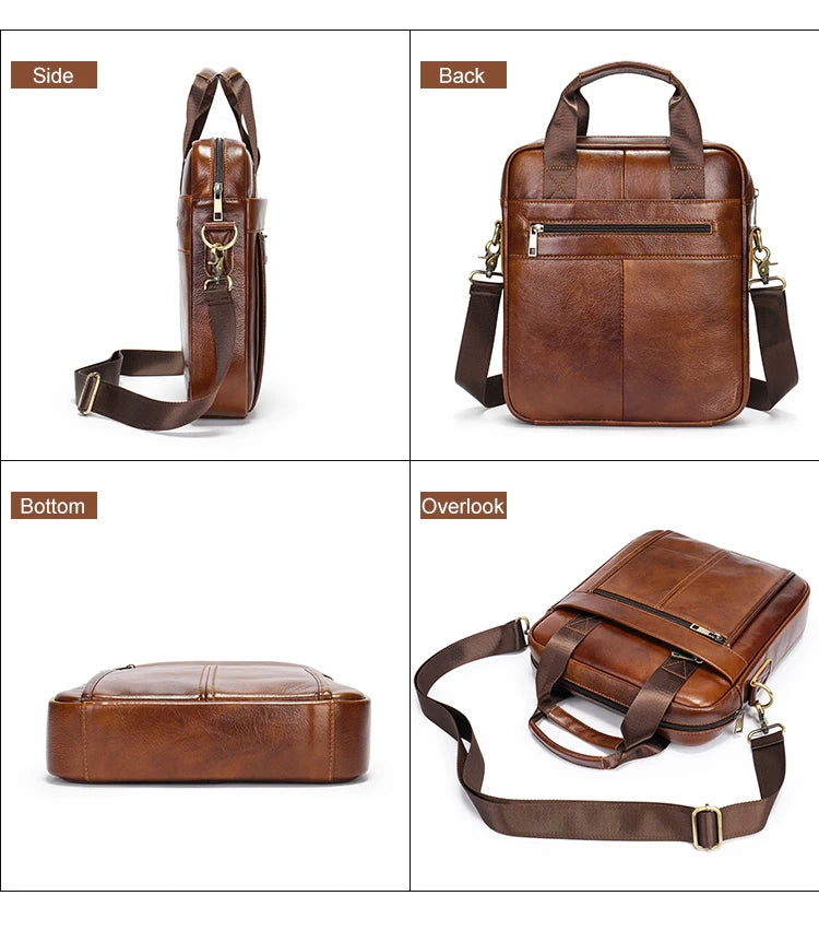 Westal Couro Genuíno Crossbody Messenger Bag, Sacos de Ombro dos homens, 13.3 "Laptop Pasta, Homem Bolsas, 8577