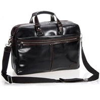 Maleta de couro genuíno para homens, vintage, cavalo louco, trabalho, negócios, ombro, bolsa de mensageiro, bolsa masculina, M088, 15 "bolsa para laptop