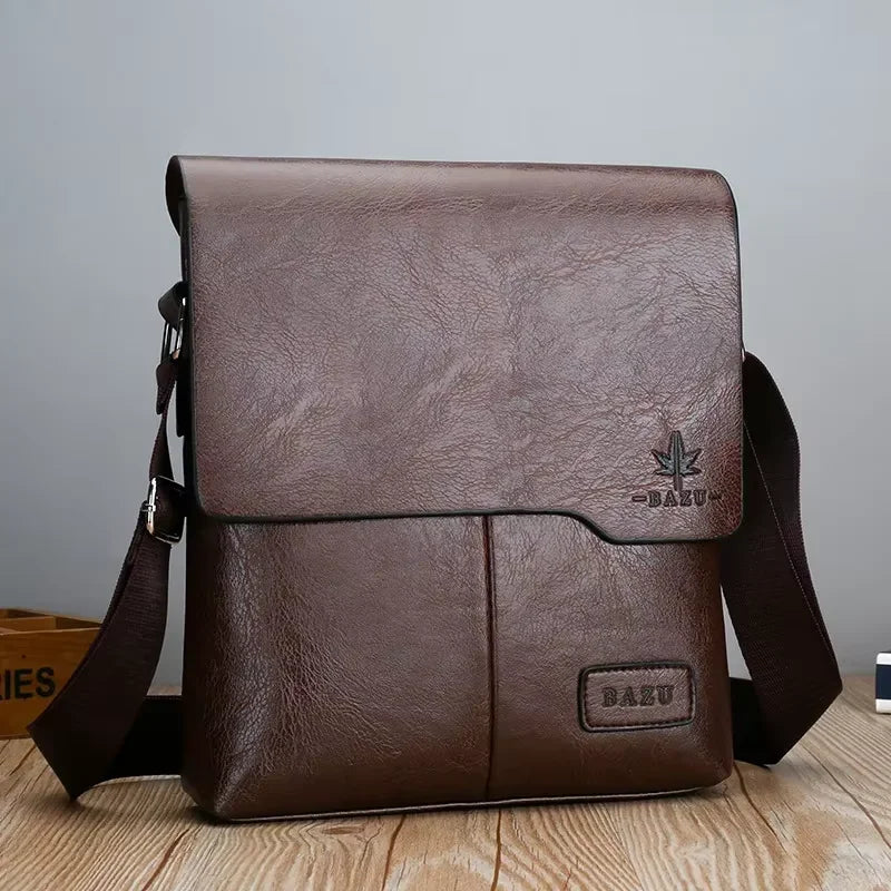 Marca de luxo do vintage sacos do mensageiro dos homens bolsa ombro couro masculino bolsa marrom preto saco lateral negócios crossbody saco para homem