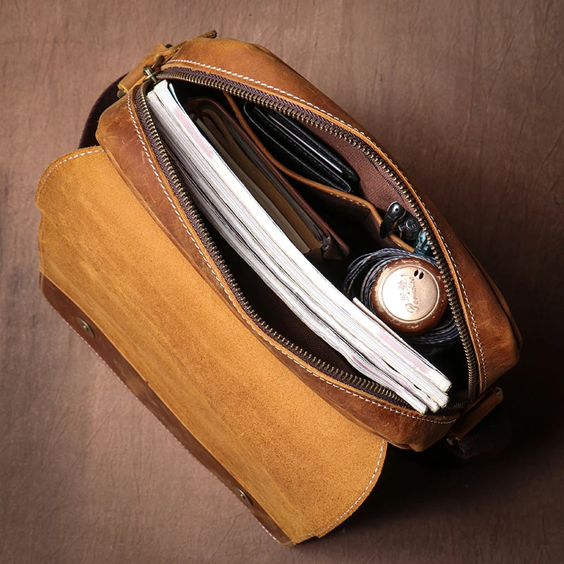Guro bolsa de ombro de couro genuíno dos homens do vintage clássico aleta sacos do mensageiro maior qualidade luxo crossbody para 12 Polegada ipad