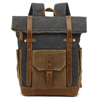 Vintage cavalo louco mochila de couro genuíno dos homens bagpack escalada mochila masculino grande caminhadas mochila m814