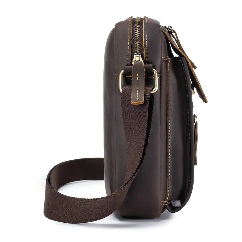 Bolsa transversal de couro legítimo, padrão Executivo!