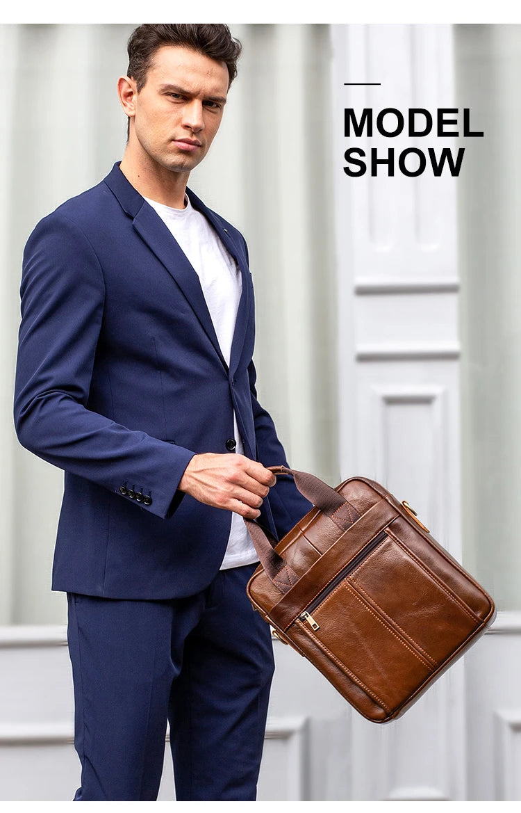 Westal Couro Genuíno Crossbody Messenger Bag, Sacos de Ombro dos homens, 13.3 "Laptop Pasta, Homem Bolsas, 8577