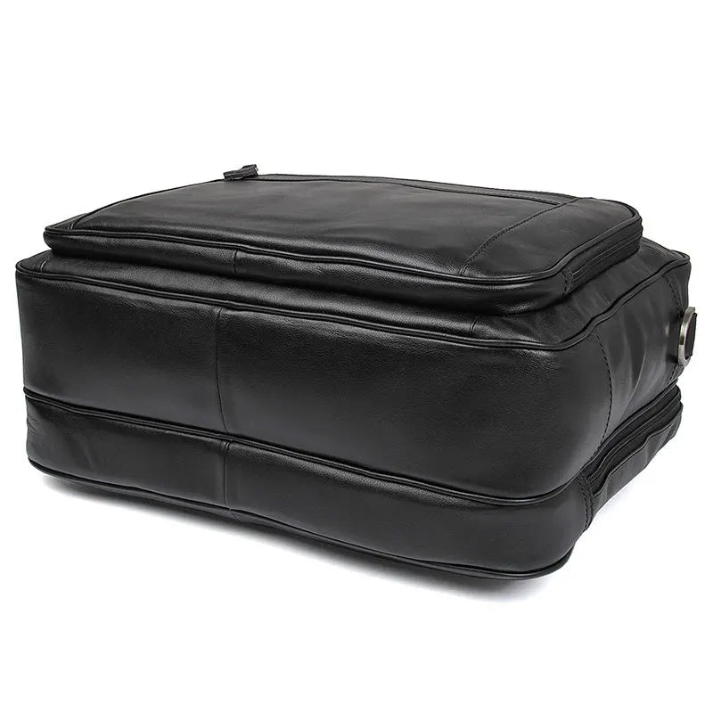 Pasta de couro genuíno de alta qualidade para homens, bolsa de negócios, couro crazy horse, grande, 17 polegadas, bolsa para laptop, porta-pasta masculina, estojo de escritório
