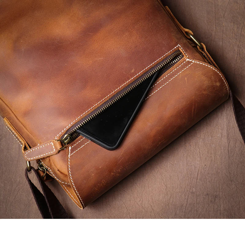 Guro bolsa de ombro de couro genuíno dos homens do vintage clássico aleta sacos do mensageiro maior qualidade luxo crossbody para 12 Polegada ipad