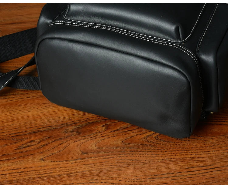Vintage cavalo louco mochila de couro genuíno dos homens bagpack escalada mochila masculino grande caminhadas mochila m814