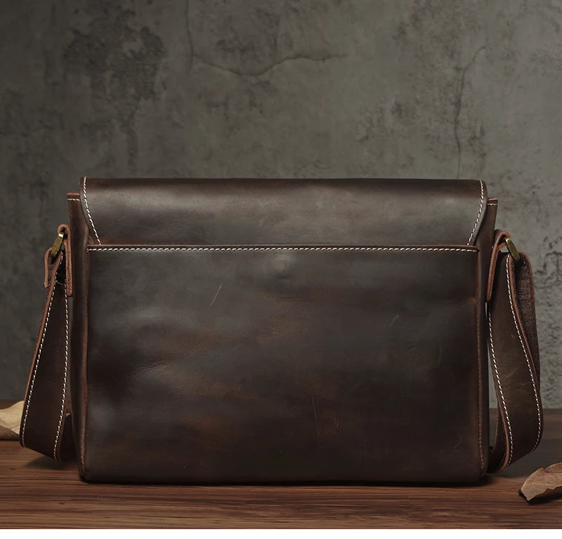 NUKA Couro Genuíno Bolsa de Ombro Retro Original Couro Horizontal Crossbody Deluxe Flap Messenger Bags Para 11 Polegada Ipad