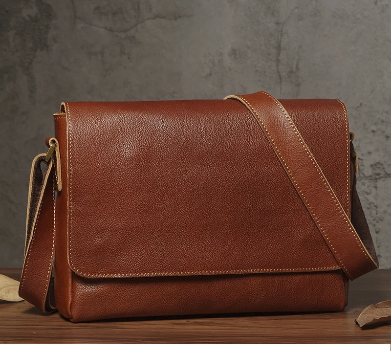 NUKA Couro Genuíno Bolsa de Ombro Retro Original Couro Horizontal Crossbody Deluxe Flap Messenger Bags Para 11 Polegada Ipad