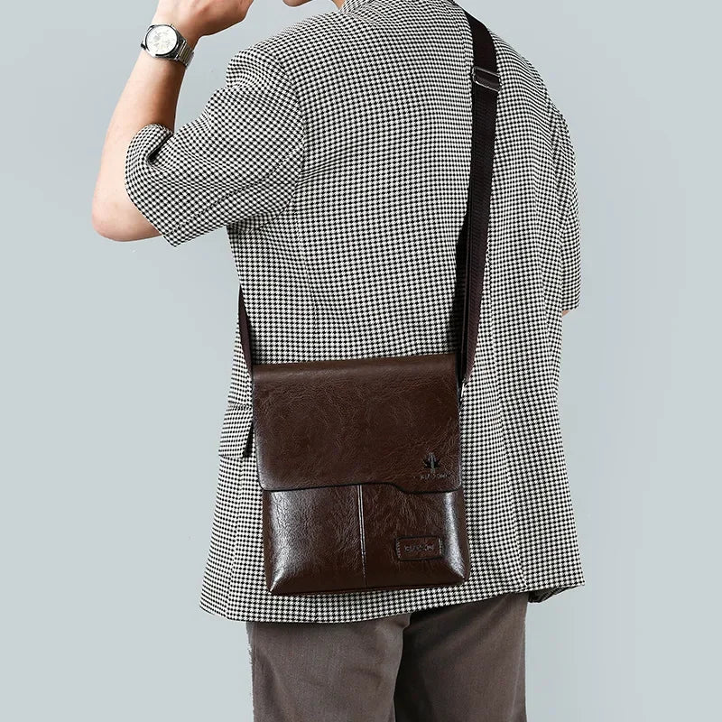 Marca de luxo do vintage sacos do mensageiro dos homens bolsa ombro couro masculino bolsa marrom preto saco lateral negócios crossbody saco para homem