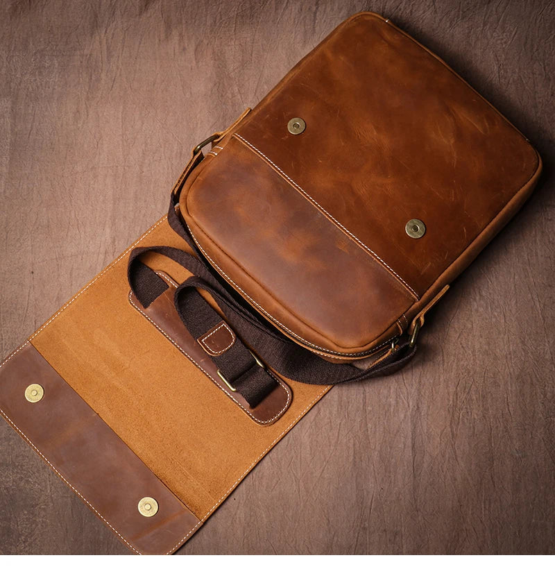 Guro bolsa de ombro de couro genuíno dos homens do vintage clássico aleta sacos do mensageiro maior qualidade luxo crossbody para 12 Polegada ipad